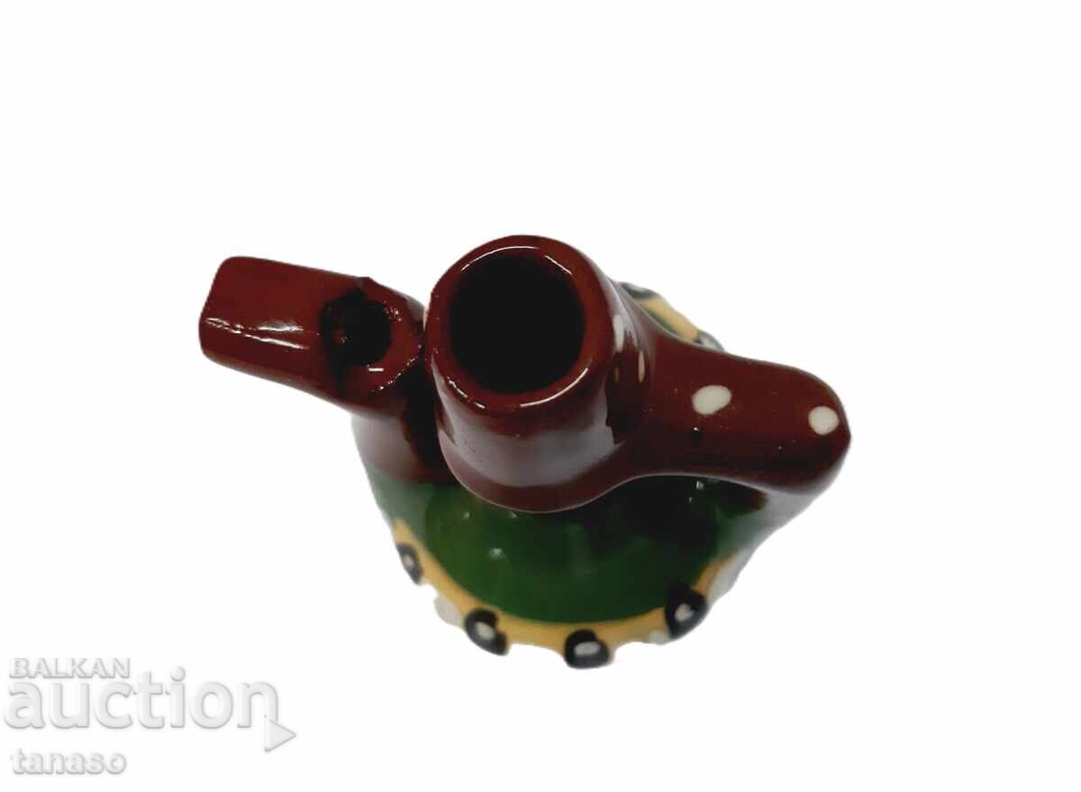 Handmade Bulgarian ceramic whistling jug - 7