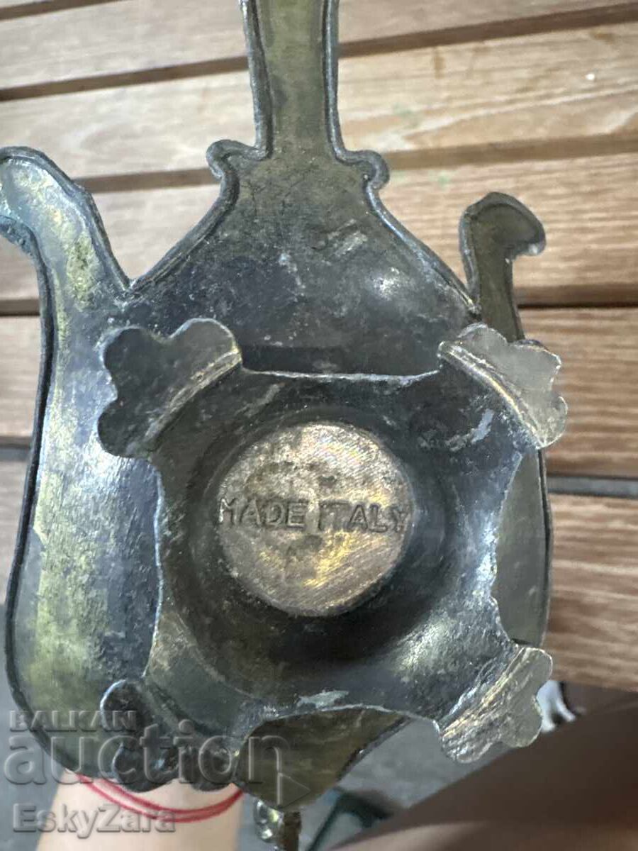 Παράδοση Vintage ορειχάλκινο κηροπήγιο τύπου "Chamberstick"