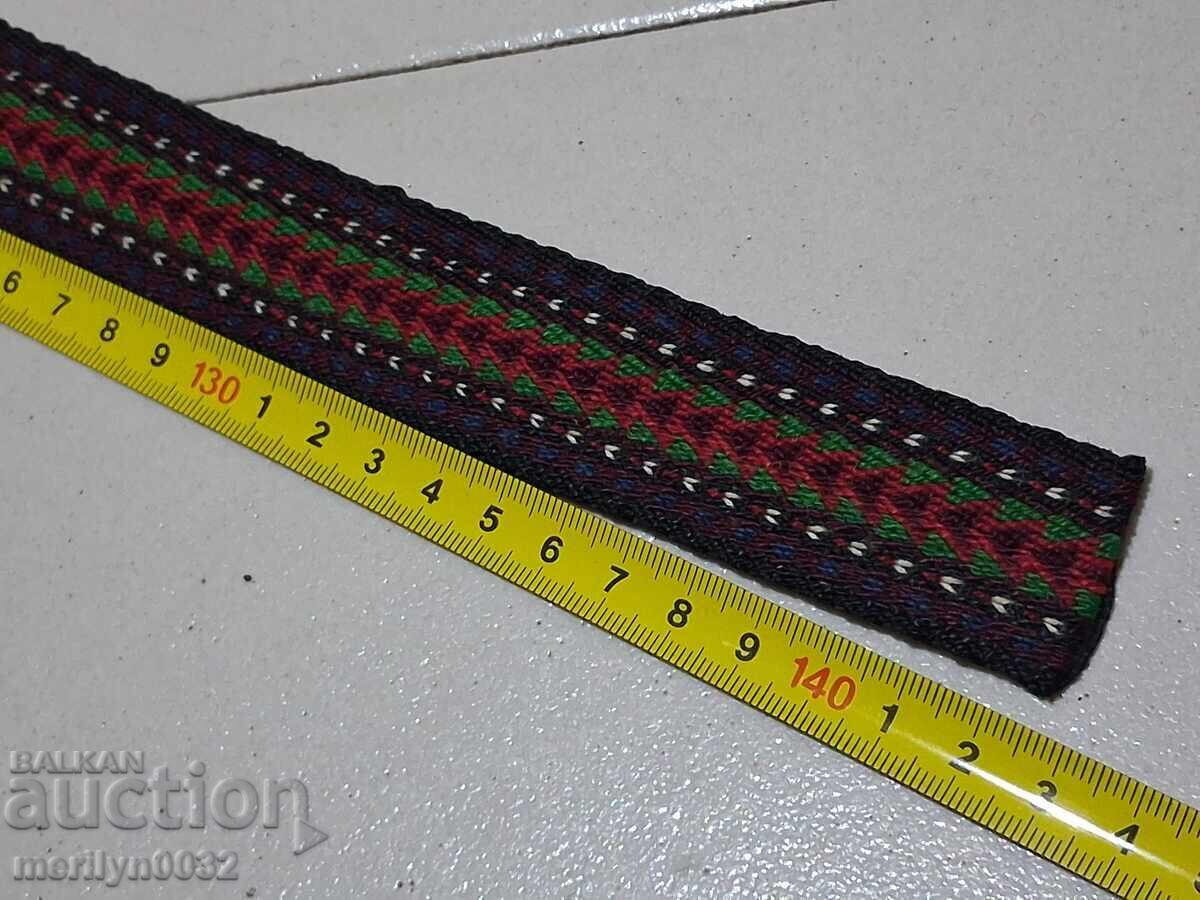 Delivery of Old hand-knitted belt 1.42 meters sash belt from a folk costume Delivery of Old hand-knitted belt 1.42 meters sash belt from a folk costume