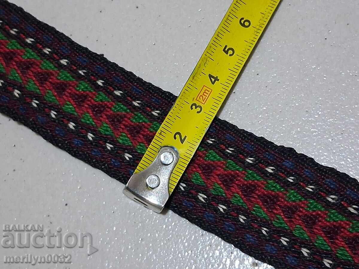 Old hand-knitted belt 1.42 meters sash belt from a folk costume - 5 Old hand-knitted belt 1.42 meters sash belt from a folk costume - 5