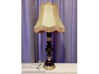 Large antique lamp with a beautiful lampshade