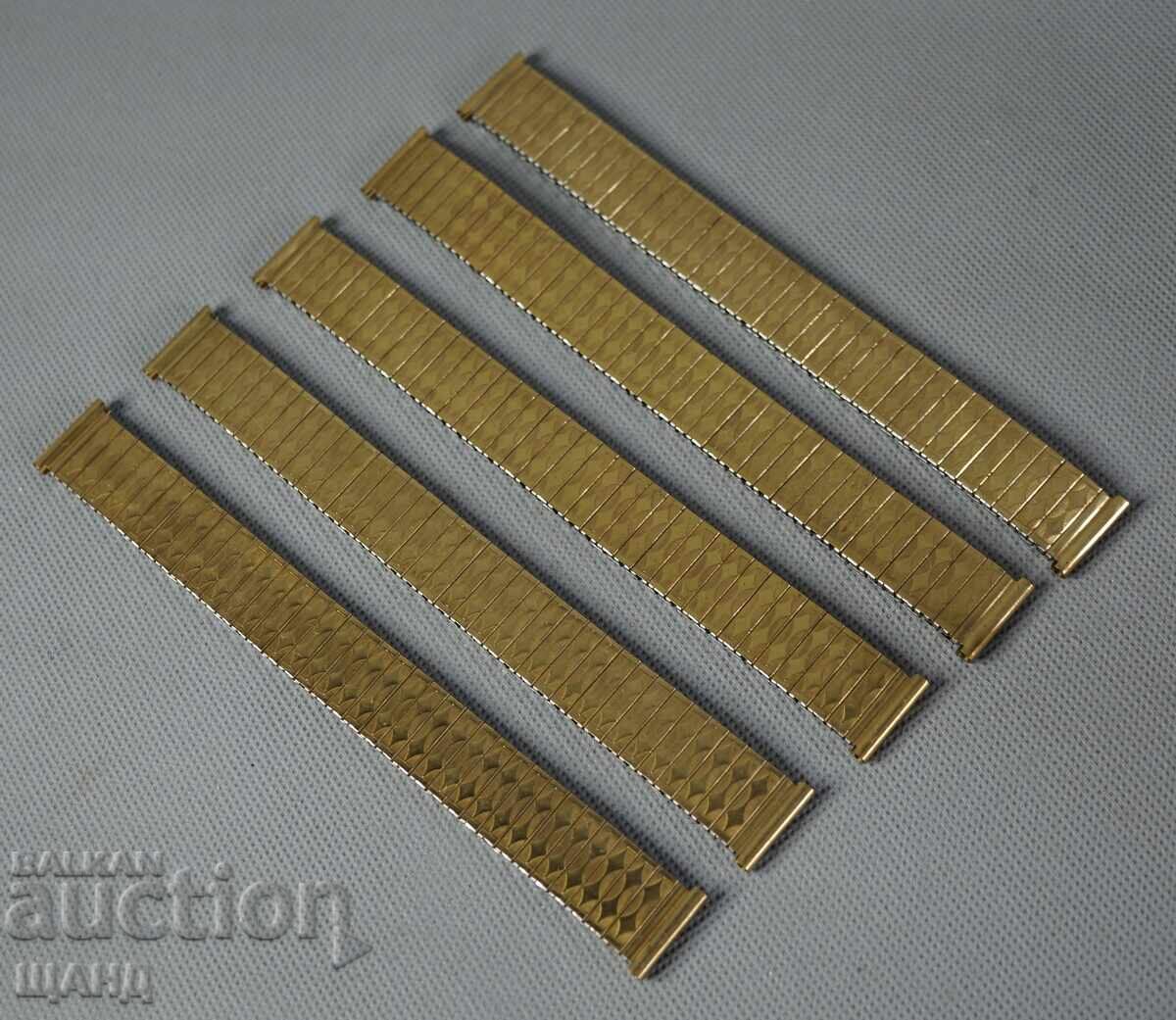5 Ceas de mână pentru bărbați cu lanț placat cu aur vechi 18 mm