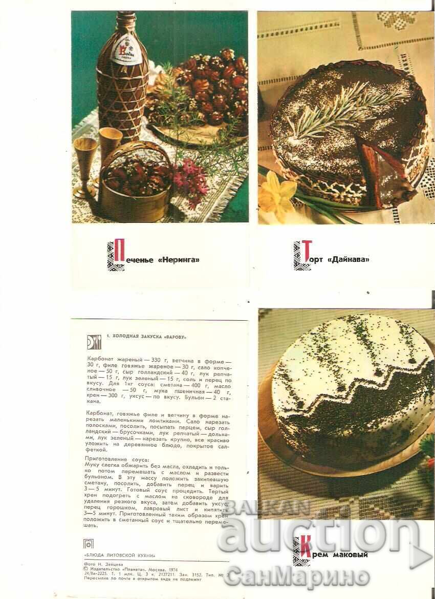 Carte poștală URSS Mâncăruri din bucătăria lituaniană Album - 6 Carte poștală URSS Mâncăruri din bucătăria lituaniană Album - 6