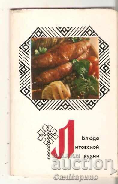 Carte poștală URSS Mâncăruri din bucătăria lituaniană Album Carte poștală URSS Mâncăruri din bucătăria lituaniană Album