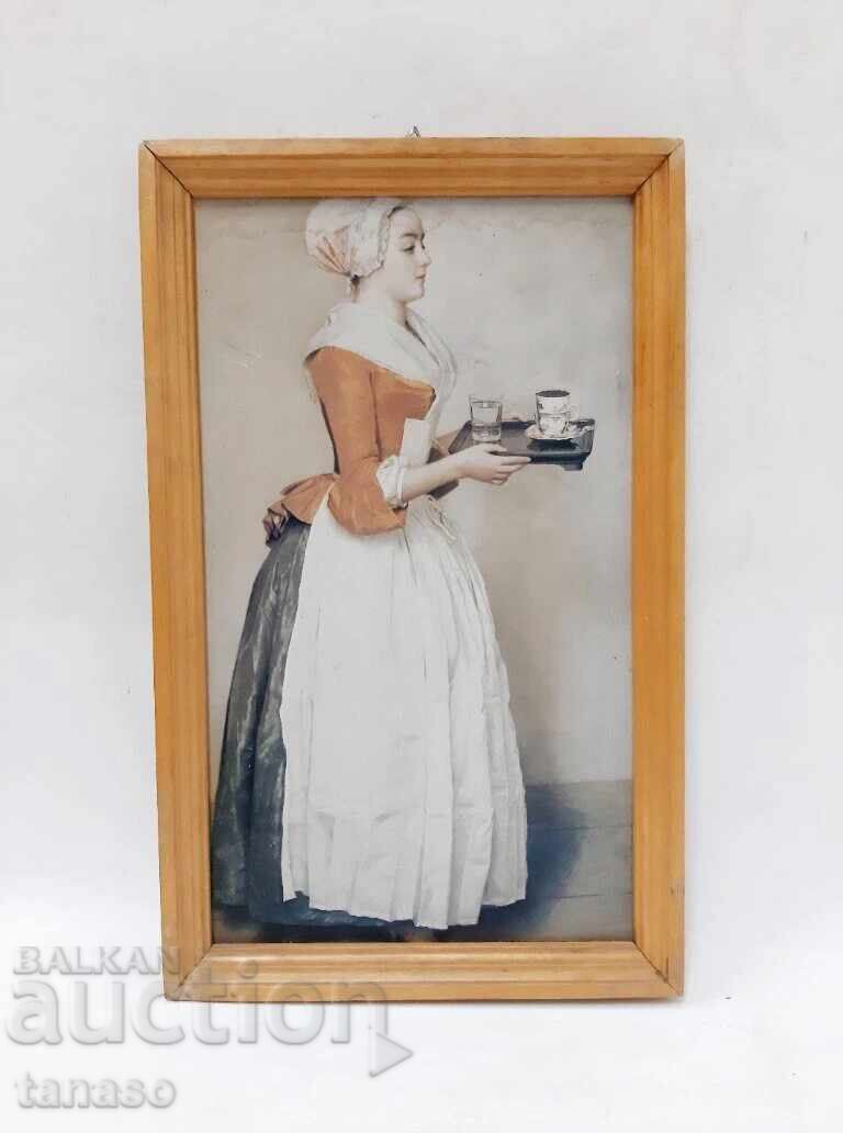 Reproducție vintage înrămată Jean‑Étienne Liotard