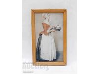 Vintage κορνιζαρισμένη αναπαραγωγή Jean‑Étienne Liotard