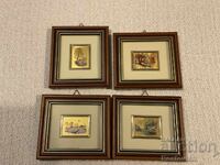 Chromolithographs on gold foil (Goldfolie/Oro foglia)
