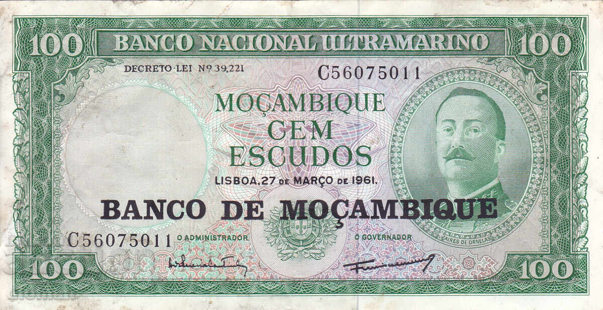 dioman - МОЗАМБИК - 100 ЕСКУДОС - 1961г dioman - МОЗАМБИК - 100 ЕСКУДОС - 1961г