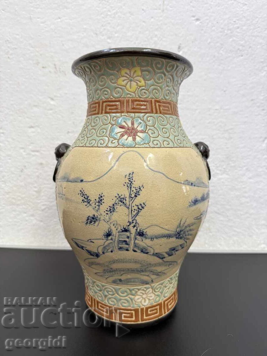 Vintage εμαγιέ βιετναμέζικο βάζο. №8206 με τιμή € 65.00 | 127.13 BGN