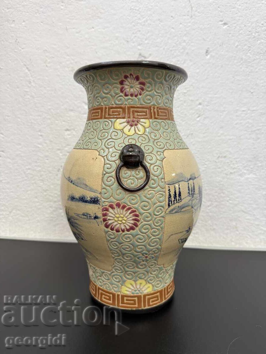 Δημοπρασία Vintage εμαγιέ βιετναμέζικο βάζο. №8206