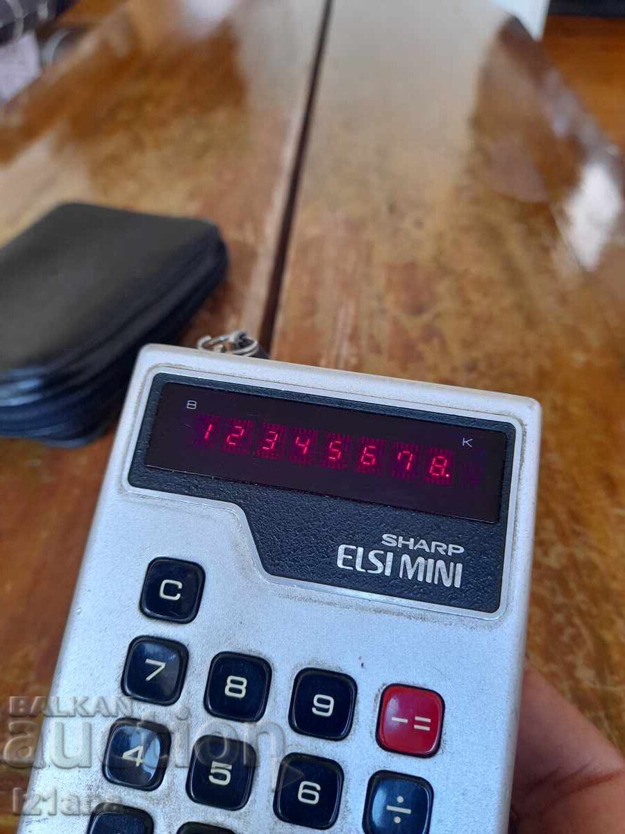 Стар калкулатор Sharp Elsi Mini - 7 Стар калкулатор Sharp Elsi Mini - 7