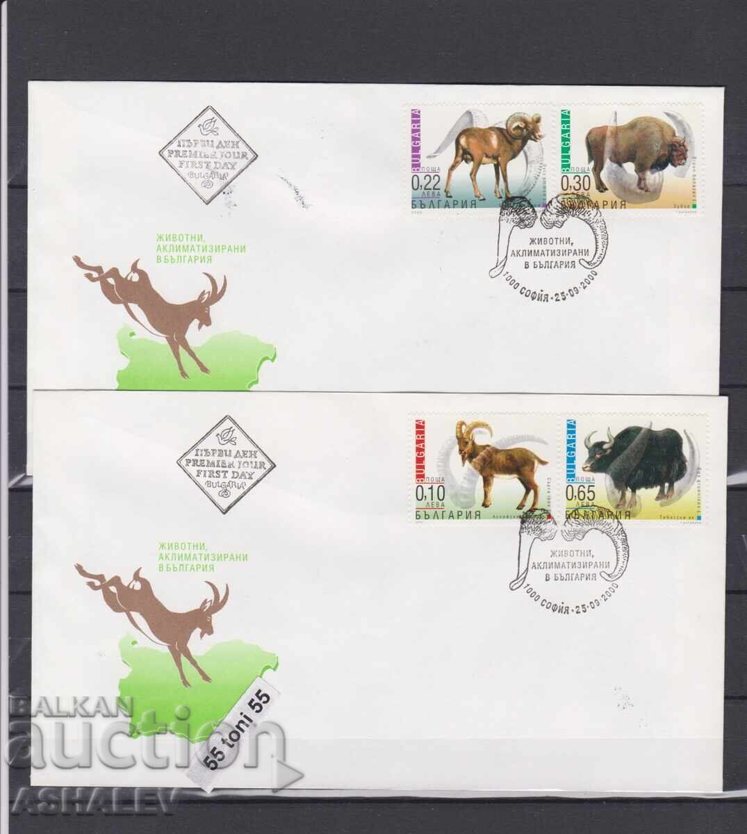 2000 Πανίδα Ζώα 2 FDC Βουλγαρία 2000 Πανίδα Ζώα 2 FDC Βουλγαρία