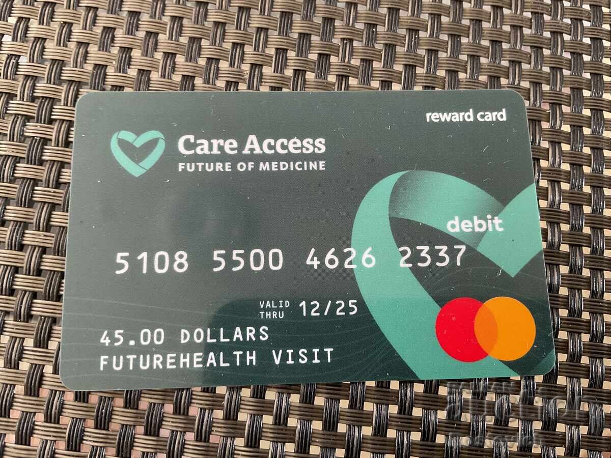 Карта на благотворителен фонд “Care Access”, САЩ.