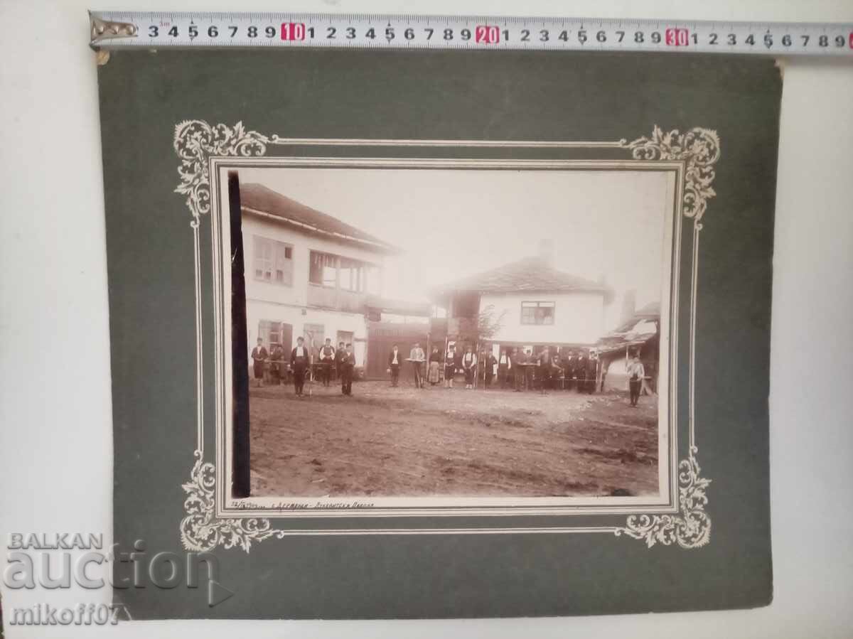 Снимка картон фотография 1909 г. с. Дерманци Луковит
