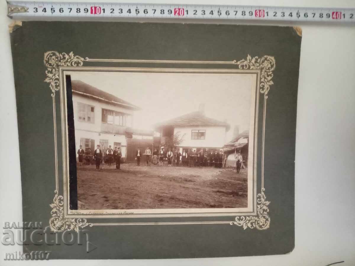 Снимка картон фотография 1909 г. с. Дерманци Луковит