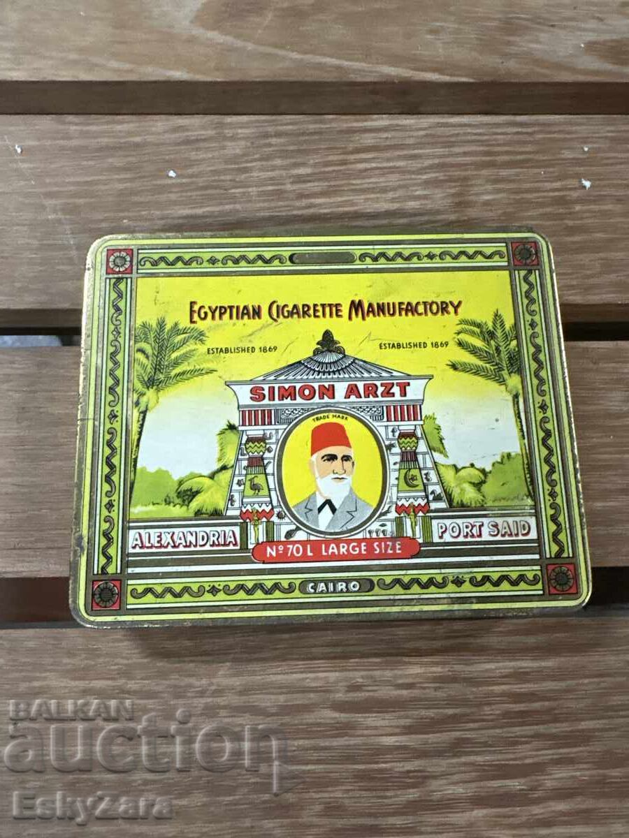 Антикварна метална кутия от цигари Simon Arzt (Египет) – 192 Антикварна метална кутия от цигари Simon Arzt (Египет) – 192