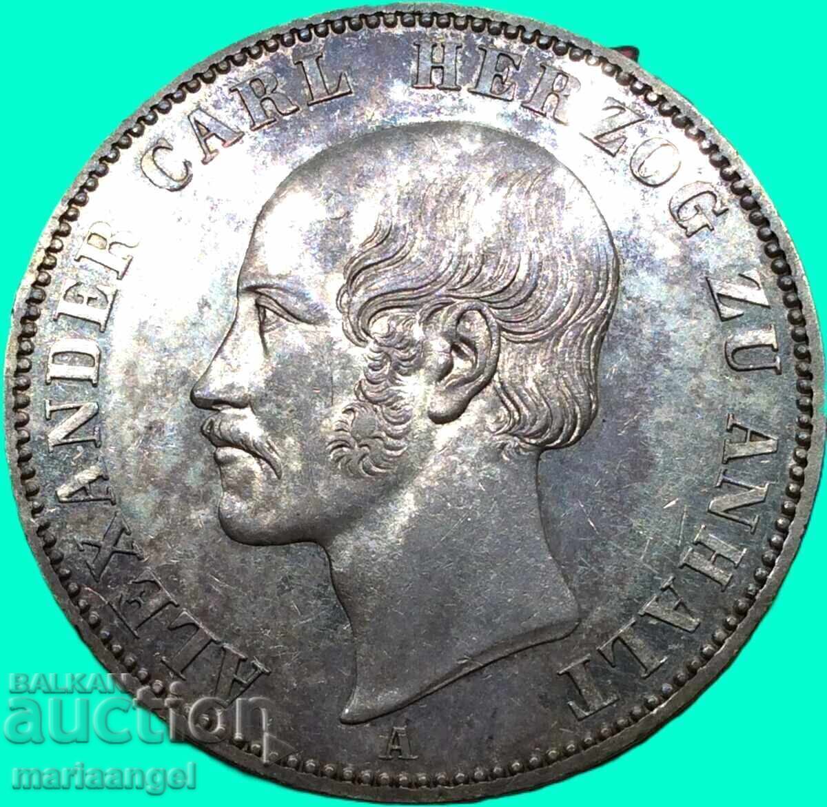 Auction  Anhalt Bernburg 1 Thaler 1859 Alexander Karl PROOF-like Ag