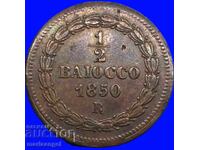 1/2 bayoko 1850 Vatican ROME 23mm bronze