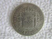 BZC❌❌❌Spain/1 peseta 1901/silver 0.835, RARE❌❌❌BZC