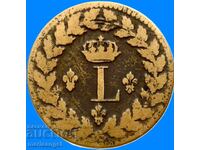 Napoleon France 1815 1 Decime 18.80g BB Strasbourg bronze