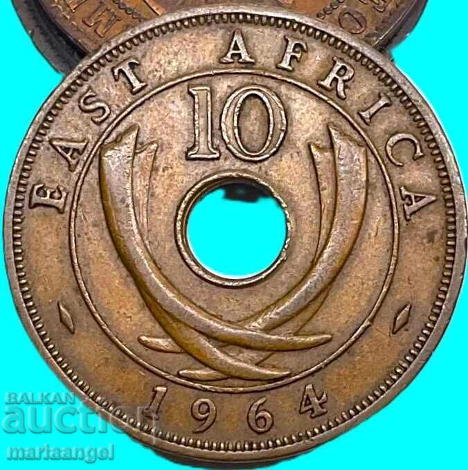 Livrarea Africa de Est 10 cenți 1964