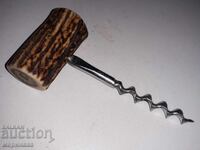 TIRBUȘON. METAL, COARN DE CERB