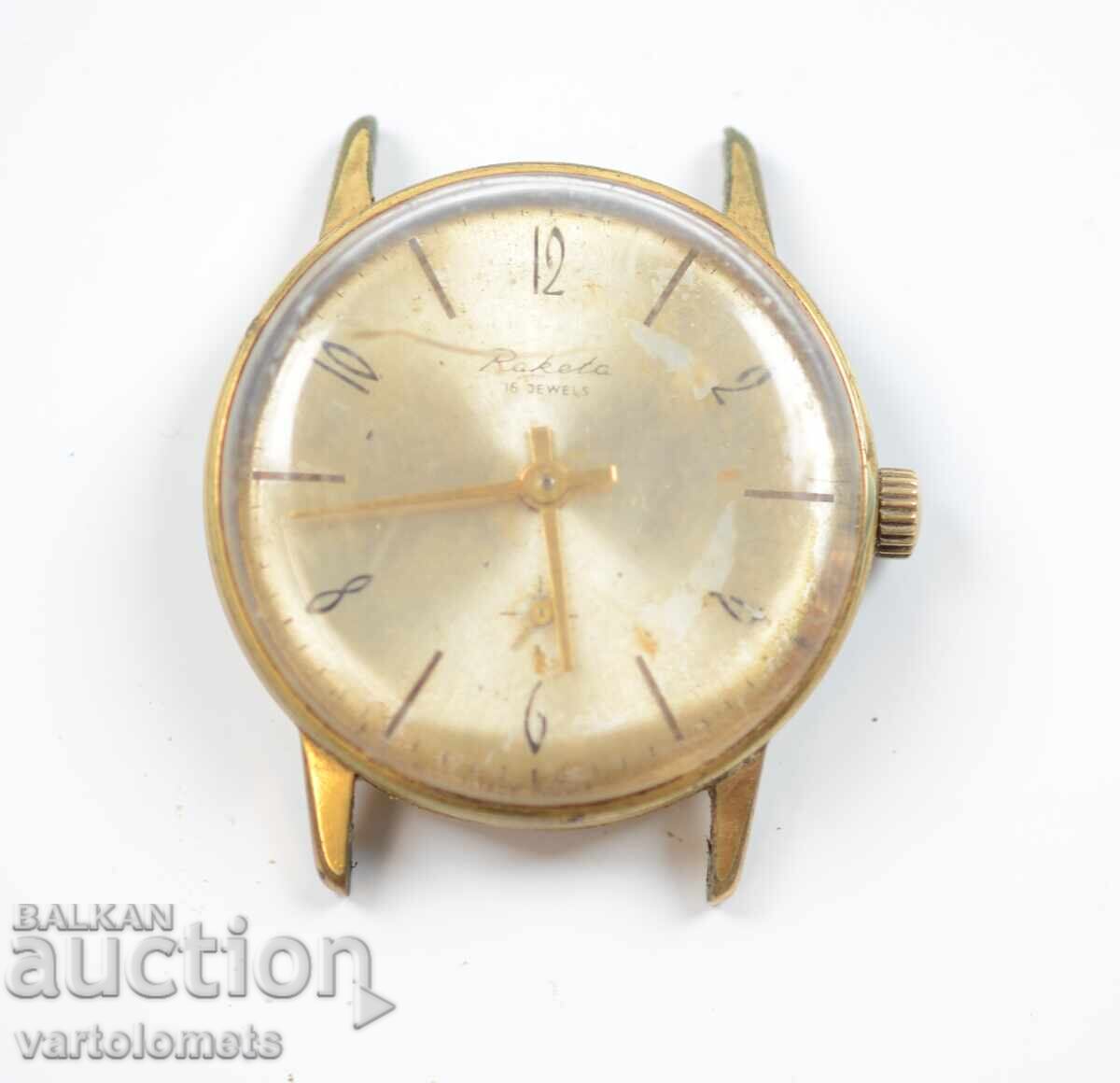 Ανδρικό ρολόι RAKETA USSR με επιχρυσωμένο 10 Mk - δουλειές Ανδρικό ρολόι RAKETA USSR με επιχρυσωμένο 10 Mk - δουλειές