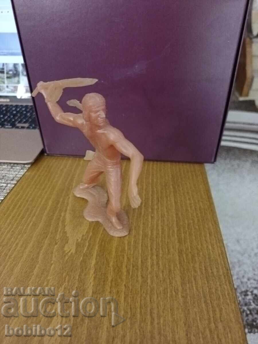 Retro collectible figure Native American with spear 13cm with price € 5.00 | 9.78 BGN