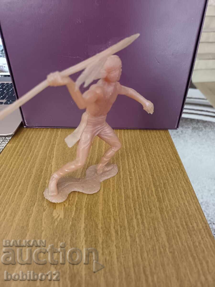 Auction  Retro collectible figure Native American with spear 13cm