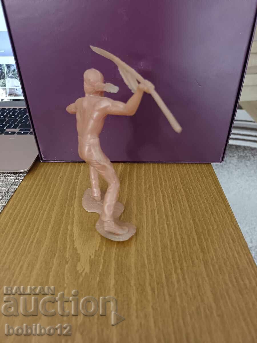Delivery of Retro collectible figure Native American with spear 13cm