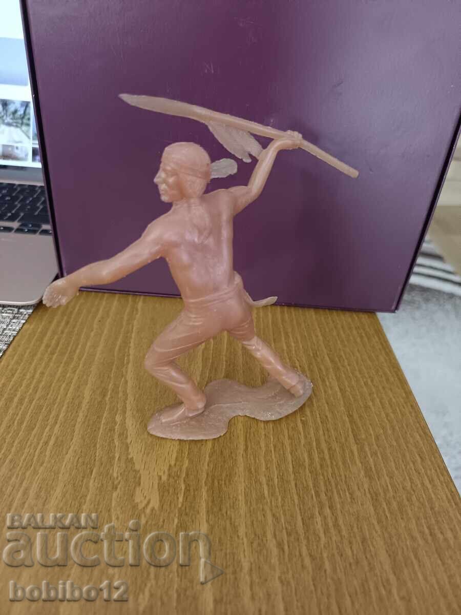 Retro collectible figure Native American with spear 13cm - 5