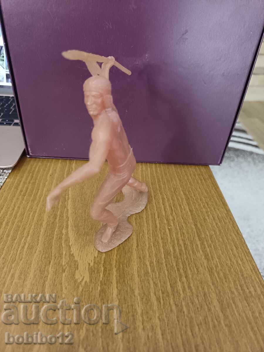 Retro collectible figure Native American with spear 13cm - 6