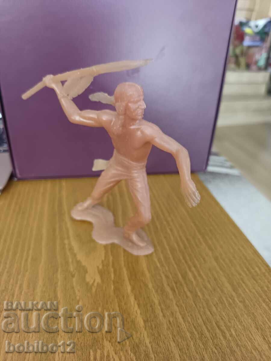 Retro collectible figure Native American with spear 13cm