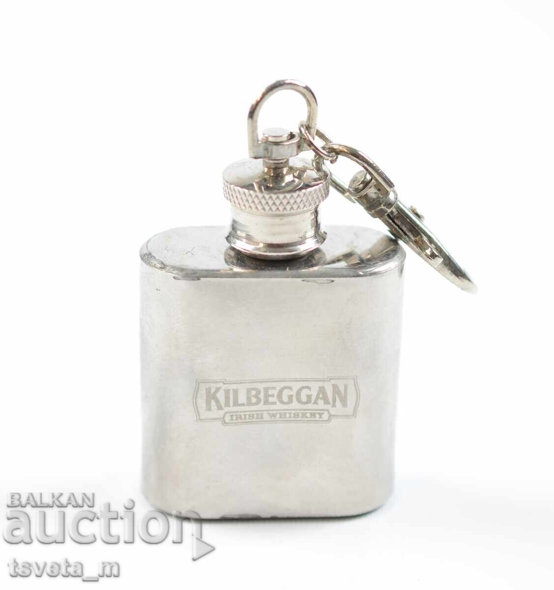Ploscă metalică de buzunar - 1 OZ / 30 ml - breloc