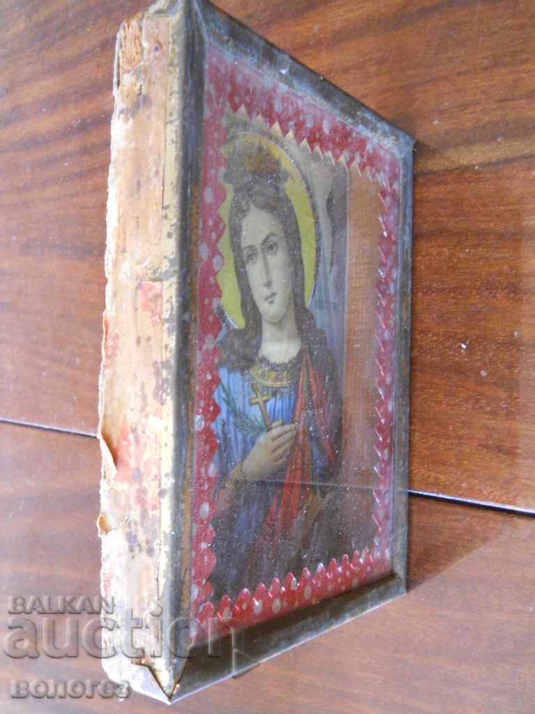 Стара гръцка православна икона "Св. Екатерина" с цена € 15.40 | 30.12 лв.