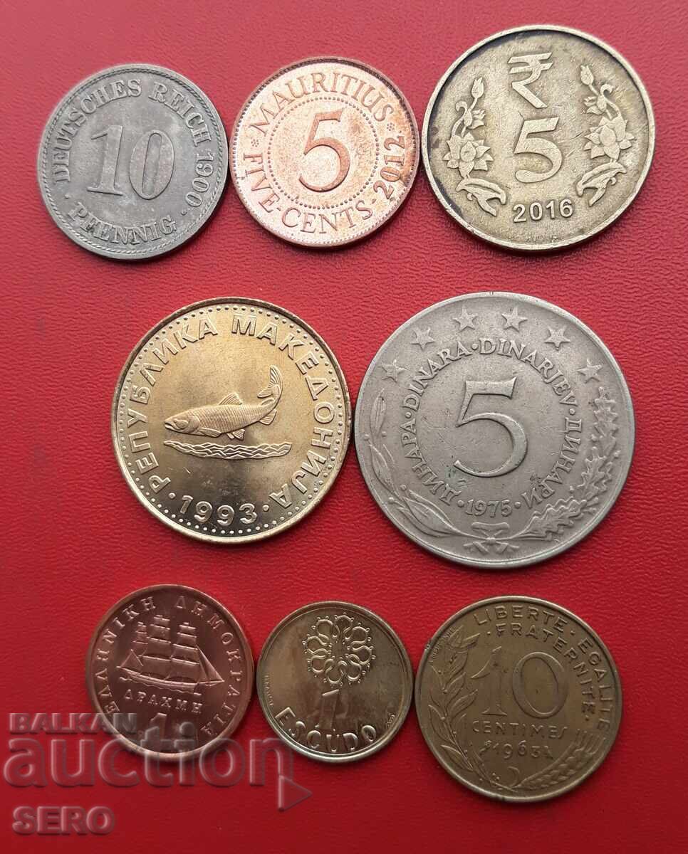 Смесен лот от 8 монети