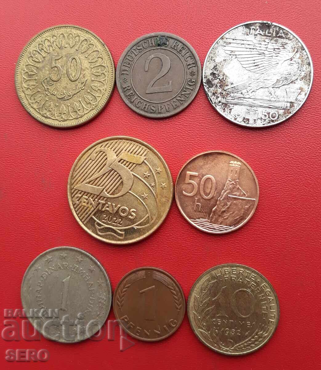Смесен лот от 8 монети
