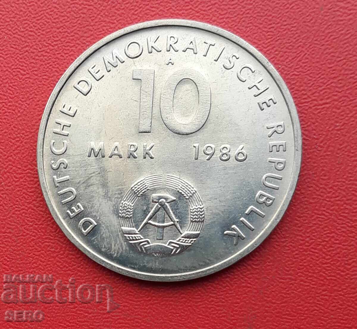 Германия-ГДР-10 марки 1986-100 г. от рождението на Е.Телман Германия-ГДР-10 марки 1986-100 г. от рождението на Е.Телман