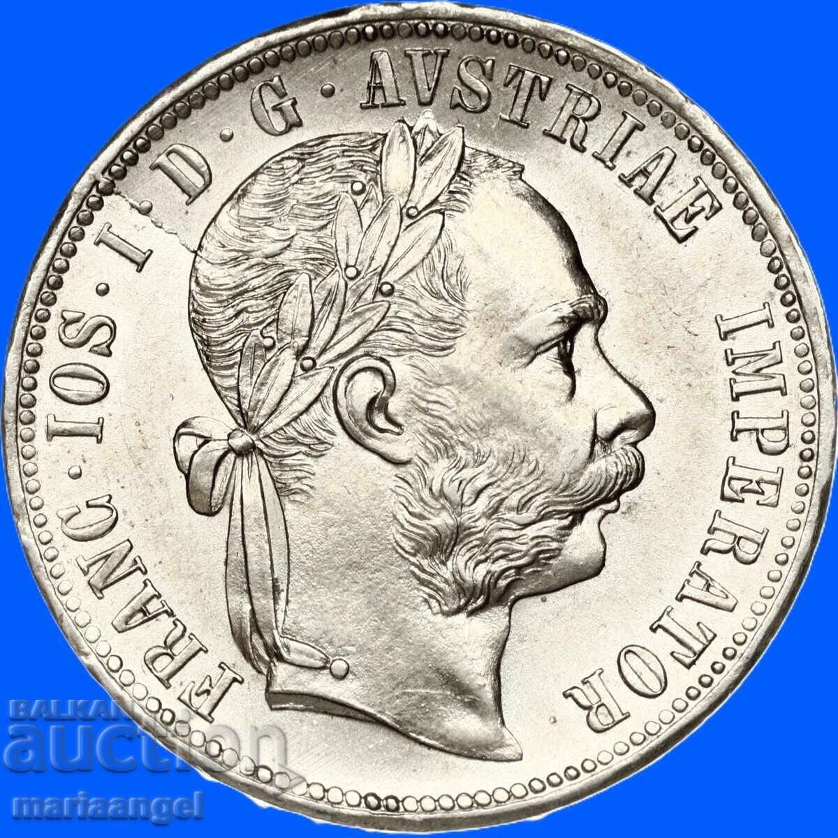 1 Флорин 1879 Австрия сребро - 7 1 Флорин 1879 Австрия сребро - 7