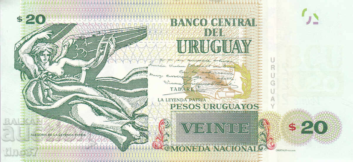 Auction  tino37- URUGUAY - 20 PESOS - 2015 - VF++