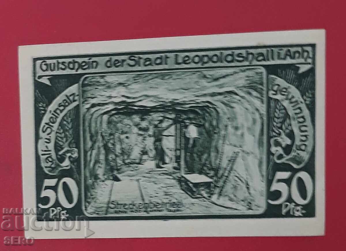 Banknote - Germany - Saxony - Leopoldshall - 50 Pfennig 1921 with price € 1.00 | 1.96 BGN