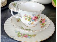 Royal Albert "Moss Rose" porcelain trio set