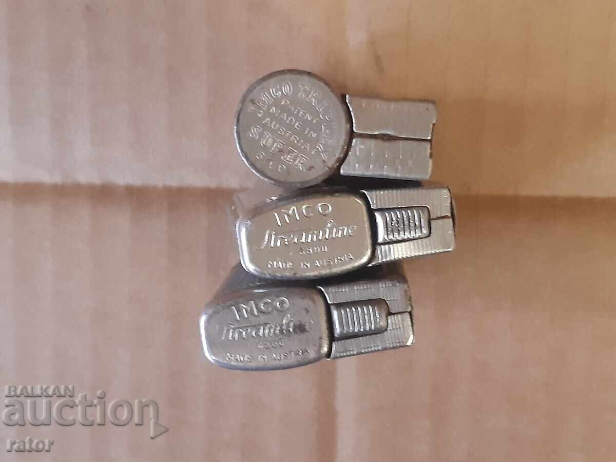 Licitație Brichete vechi pe benzină IMCO Austria - 3 bucăți. Brichetă