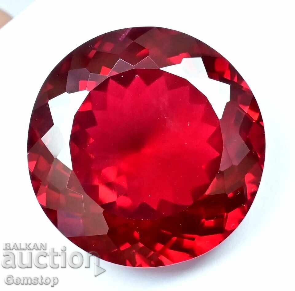 Delivery of BZC! 12.20 ct natural ruby round cert. EGL from 1lv!