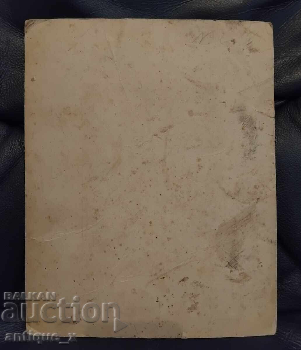 Licitație Fotografie militară veche de mari dimensiuni - pe front - carton gros