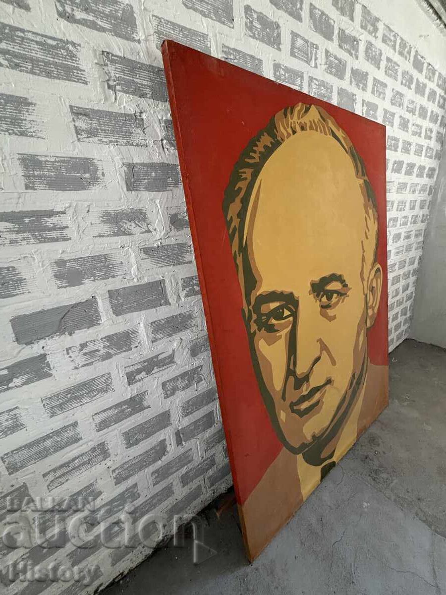 Delivery of Huge portrait of Todor Zhivkov – oil on canvas