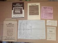 Vintage advertisement, brochure and documents for AEG radio - 1940