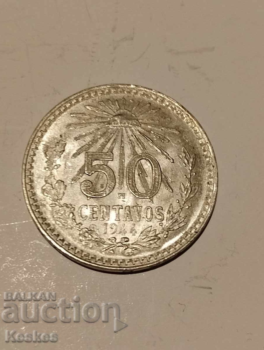 Meксико 50 центавос 1944г. - 7