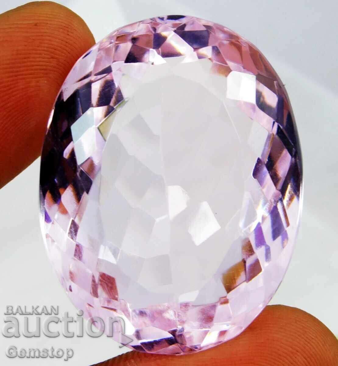 ΧΧΤ! 120.30 ct φυσικός κουνζίτης οβάλ με πιστοποιητικό OMGTL από 1 ct! με τιμή € 0.01 | 0.02 BGN