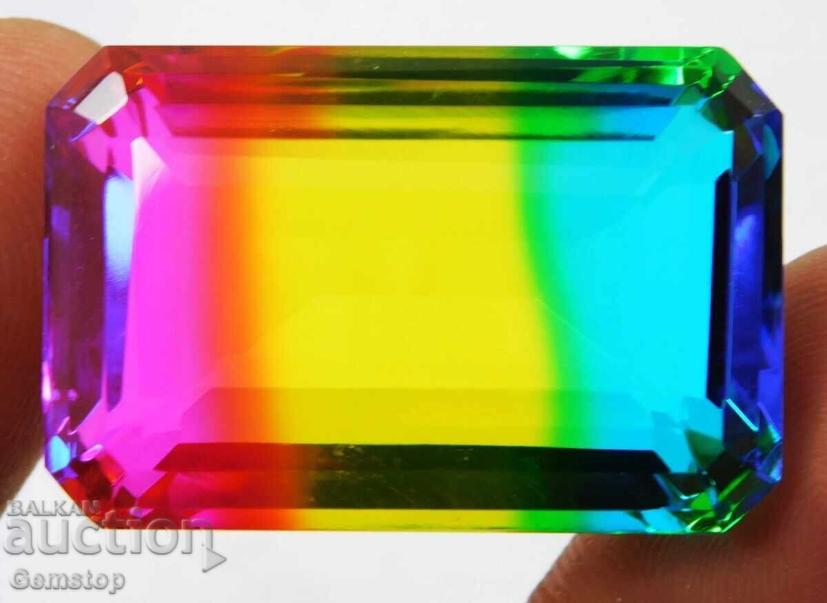 Auction  NR! 105.55 ct natural tourmaline emerald cut!